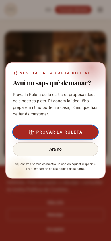 Vista mòbil: titular, telèfon clicable i carta a un sol scroll, sense salts de layout.